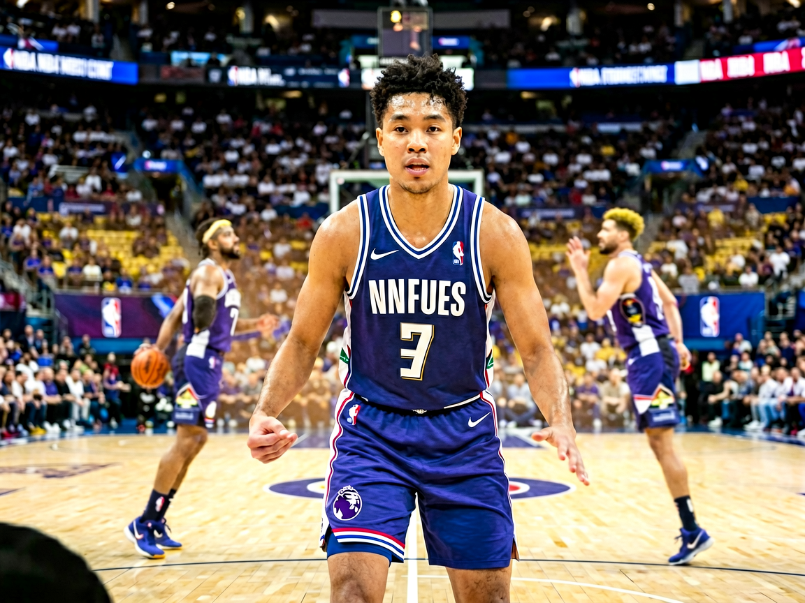 NBA赛事前瞻分析图，展示球队阵容与比赛预测信息